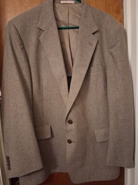 Christian Brooks - Mens Light Gray Glen Plaid Sport Coat Blazer